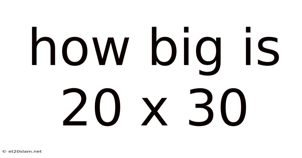 How Big Is 20 X 30
