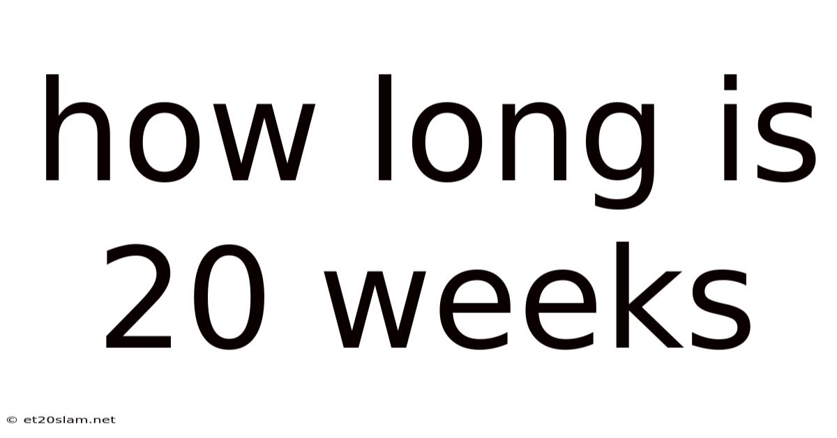How Long Is 20 Weeks
