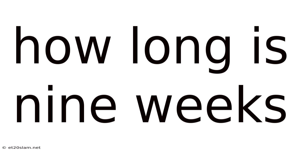 How Long Is Nine Weeks