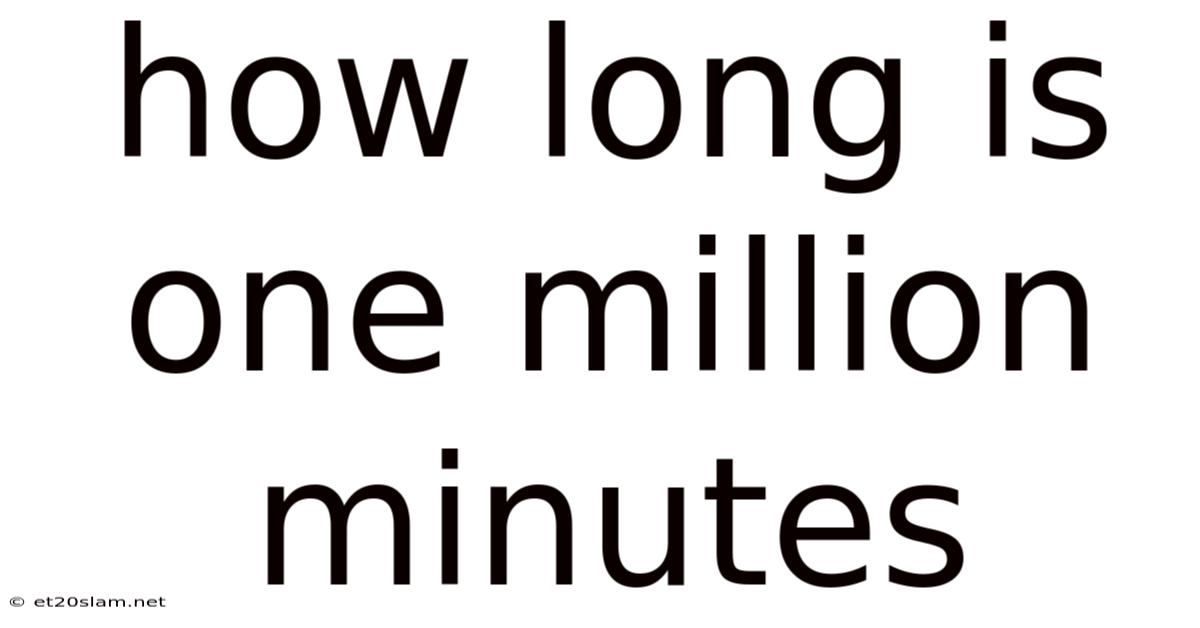 How Long Is One Million Minutes