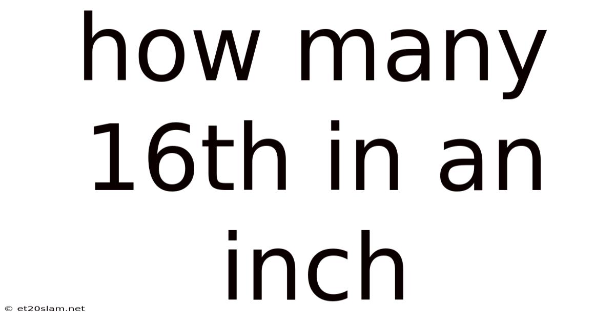 How Many 16th In An Inch