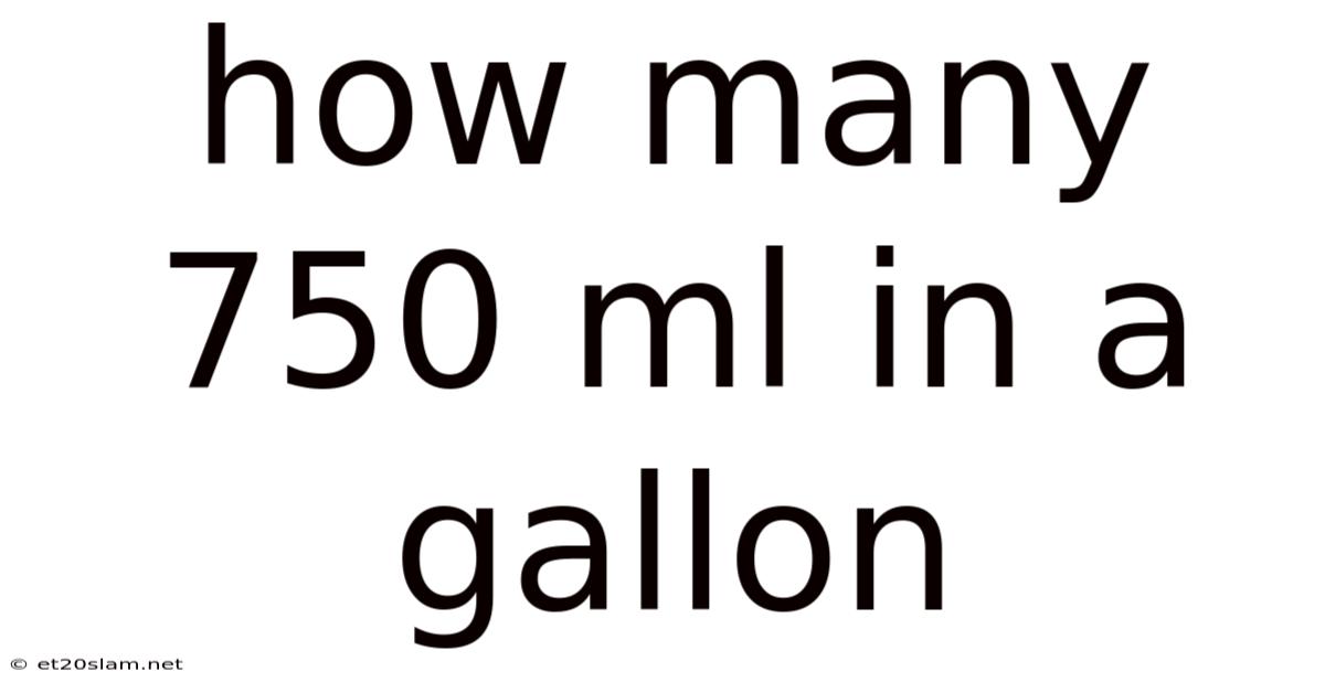 How Many 750 Ml In A Gallon