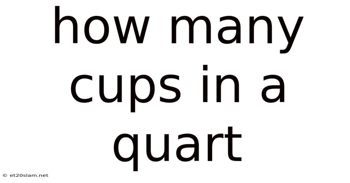 How Many Cups In A Quart