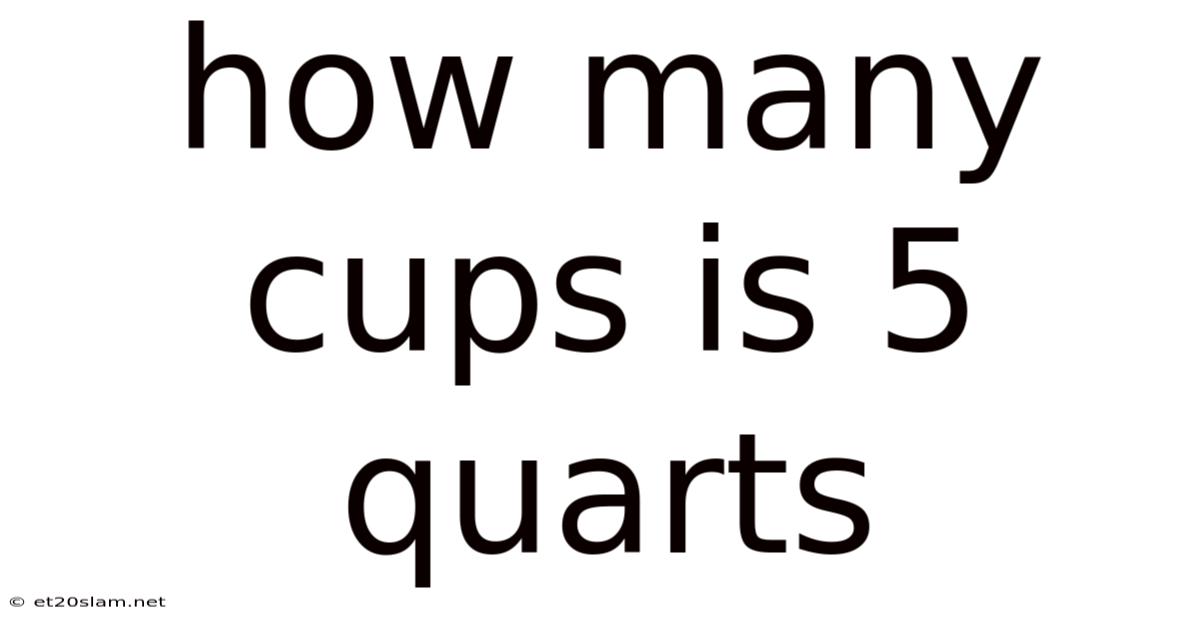 How Many Cups Is 5 Quarts