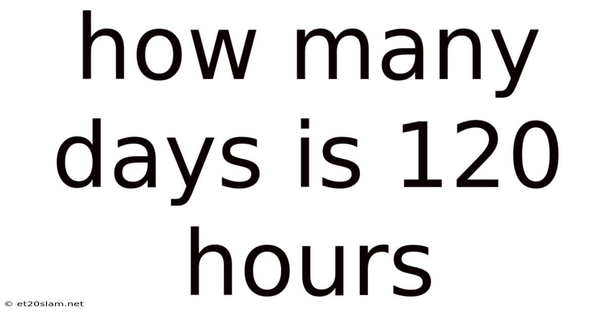 How Many Days Is 120 Hours