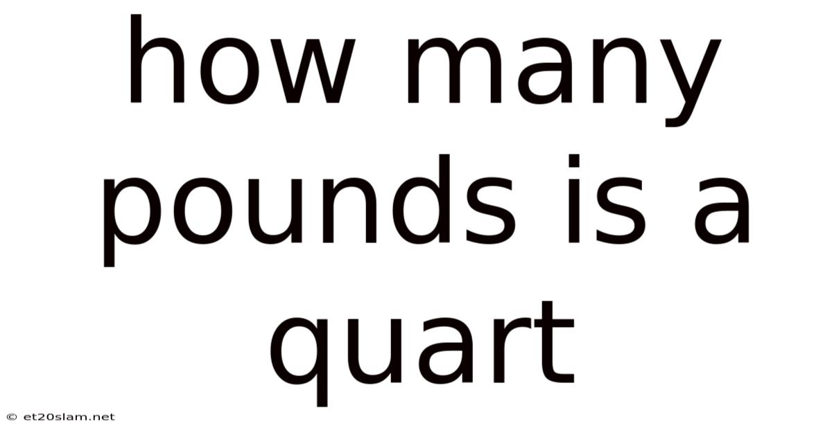 How Many Pounds Is A Quart