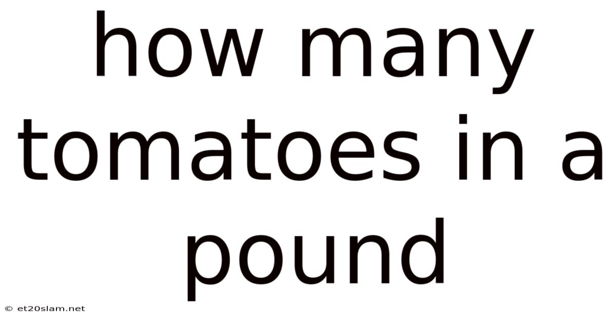 How Many Tomatoes In A Pound