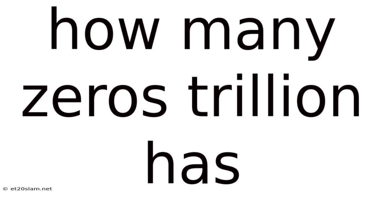 How Many Zeros Trillion Has