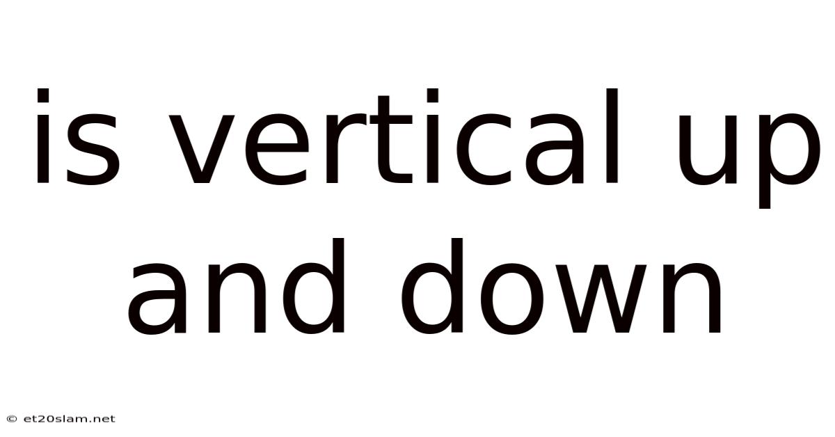 Is Vertical Up And Down