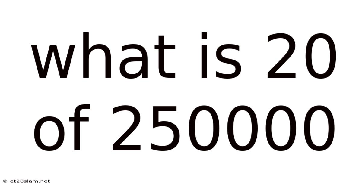 What Is 20 Of 250000
