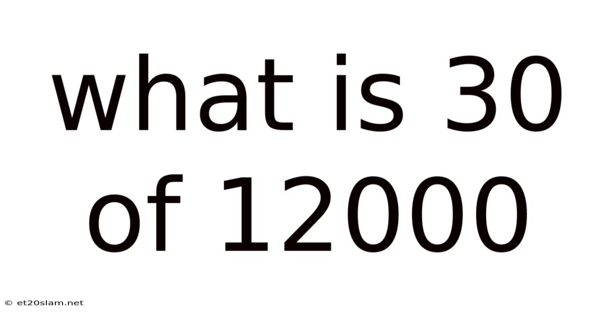 What Is 30 Of 12000