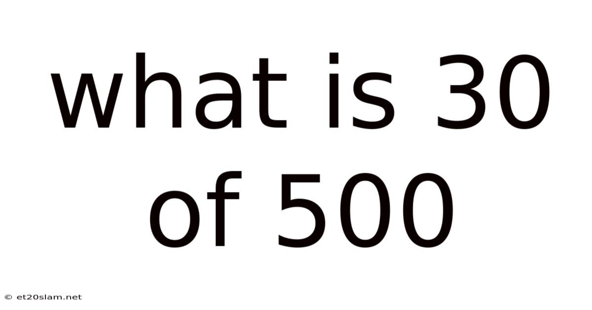 What Is 30 Of 500
