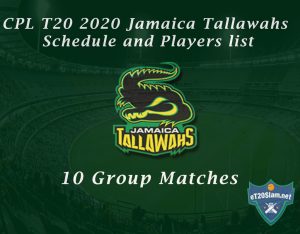 CPL T20 2020 Jamaica Tallawahs Schedule and Players list