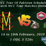 MCC Tour Of Pakistan Schedule - Watch MCC Tour Matches Online