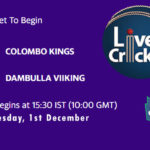 CK vs DV Live Score, Lanka Premier League, CK vs DV Scorecard Today, CK vs DV Lineup