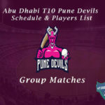 Abu Dhabi T10 Pune Devils Schedule & Players List