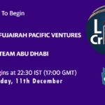 FPV vs ABD Live Score, Emirates D20 Tournament, Fujairah vs Abu Dhabi Scorecard Today, FPV vs ABD Lineup