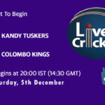 KT vs CK Live Score, Lanka Premier League, KT vs CK Scorecard Today, KT vs CK Lineup