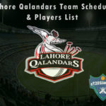 Lahore Qalandars Team Schedule & Players List