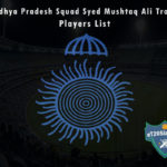 Madhya Pradesh Squad Syed Mushtaq Ali Trophy, 2021 Players List