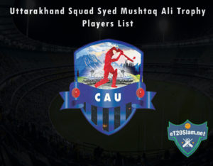Uttarakhand Squad Syed Mushtaq Ali Trophy, 2021 Players List