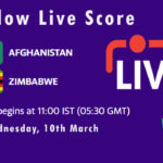 AFG vs ZIM Live Score, 2nd Test, AFG vs ZIM Dream11 Today Match