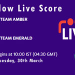 AMB vs EME Live Score, KCA Pink T20 Challengers, 2021, AMB vs EME Scorecard Today