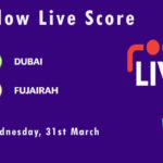 DUB vs FUJ Live Score, Emirates D10 Tournament, 2021, DUB vs FUJ Scorecard Today