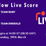 RUB vs EME Live Score, KCA Pink T20 Challengers, 2021, RUB vs EME Scorecard Today