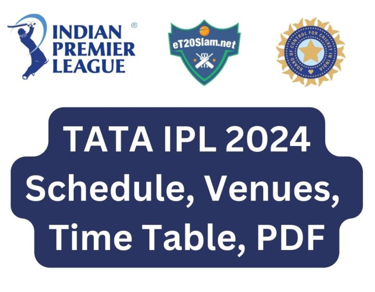 TATA IPL 2024 Schedule, Team, Venue, Time Table, PDF